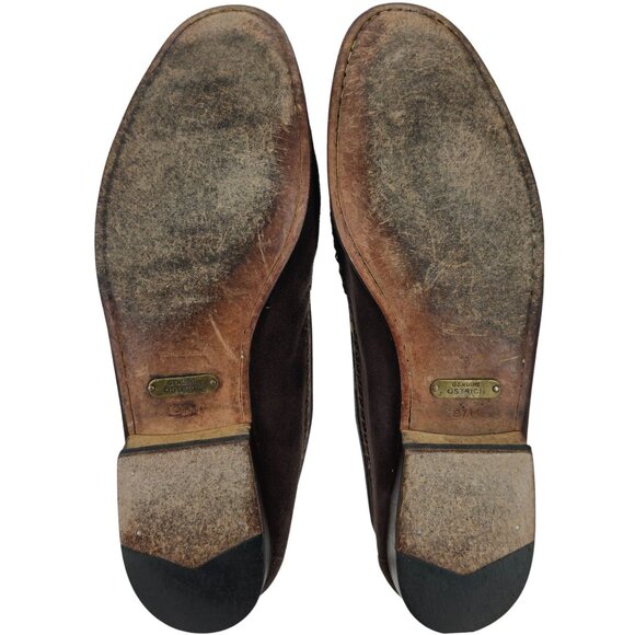 Vintage Mezlan Exotic Ostrich Suede Dress Shoes Mens 8.5M Tassel Slip-on Loafers - Picture 3 of 11